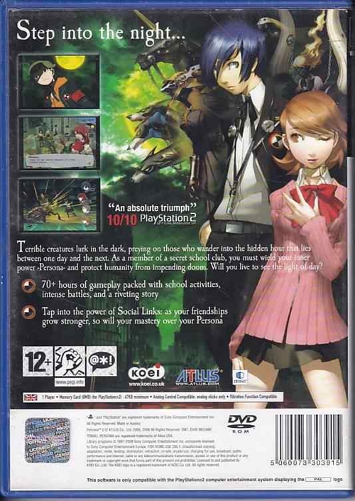 Persona 3 - PS2 (B Grade) (Genbrug)